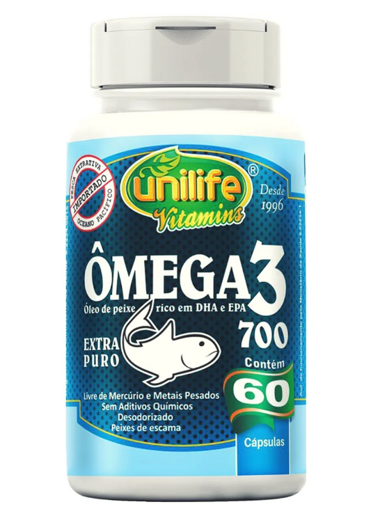 Ômega 3 Ultra Concentrado 700mg – 60 Cápsulas | Corazón, Cerebro y Energía al Máximo
